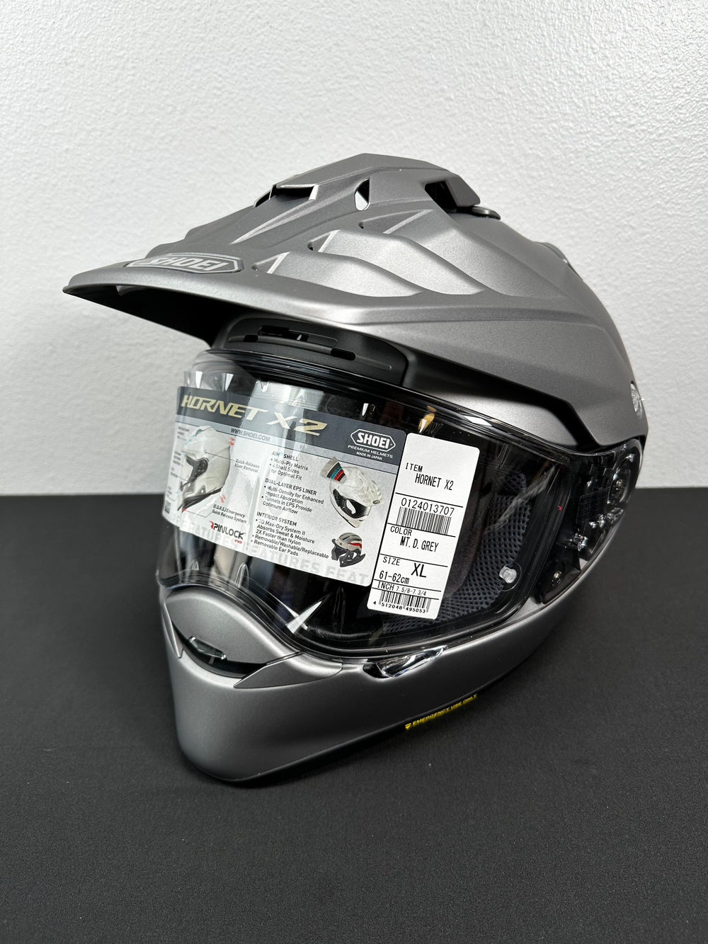 Shoei Hornet X2 Adventure Helmet - Matte Deep Gray - Size XL - OPEN BOX - Motor Psycho Sport