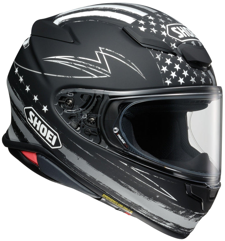 Shoei RF-1400 Dedicated 2 Helmet Matte TC-5 Black/White - Motor Psycho Sport