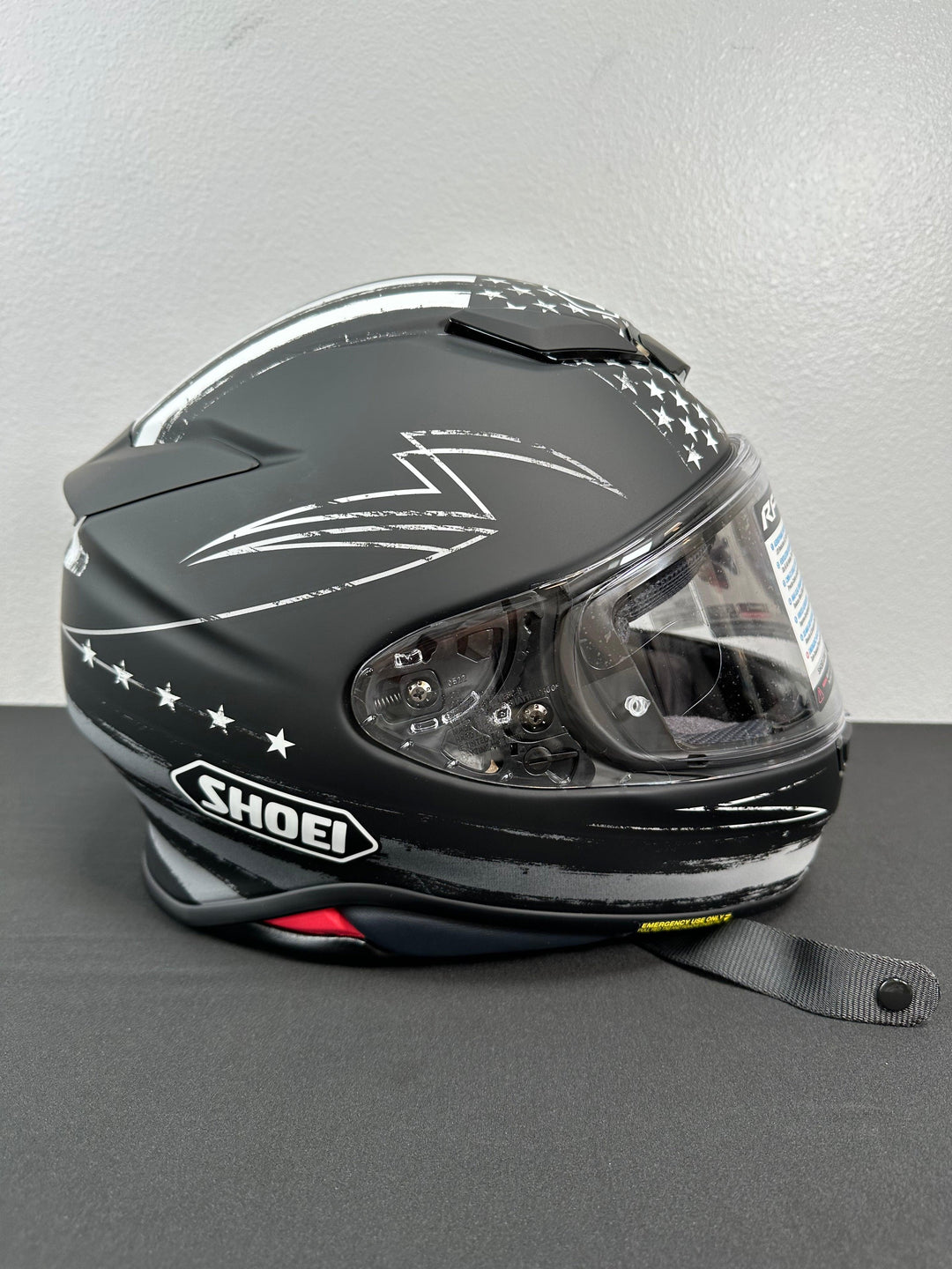 Shoei RF-1400 Dedicated 2 Helmet Matte TC-5 Black/White - Size XL - OPEN BOX - Motor Psycho Sport