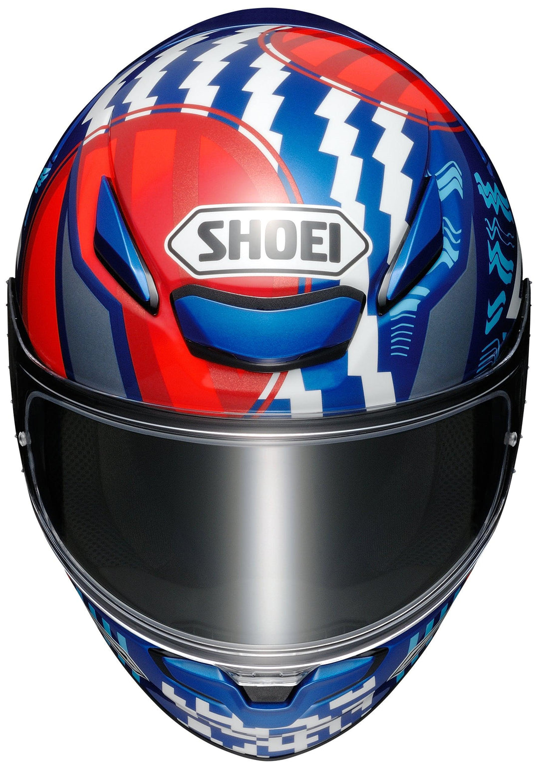 Shoei RF-1400 Diggia Helmet - TC-10 Blue/Red/White - Motor Psycho Sport