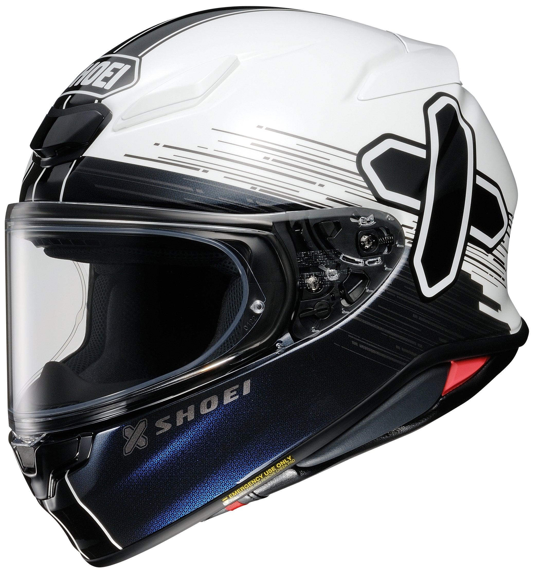 shoei dual sport helmet white red Shoei RF-1400 Ideograph Helmet