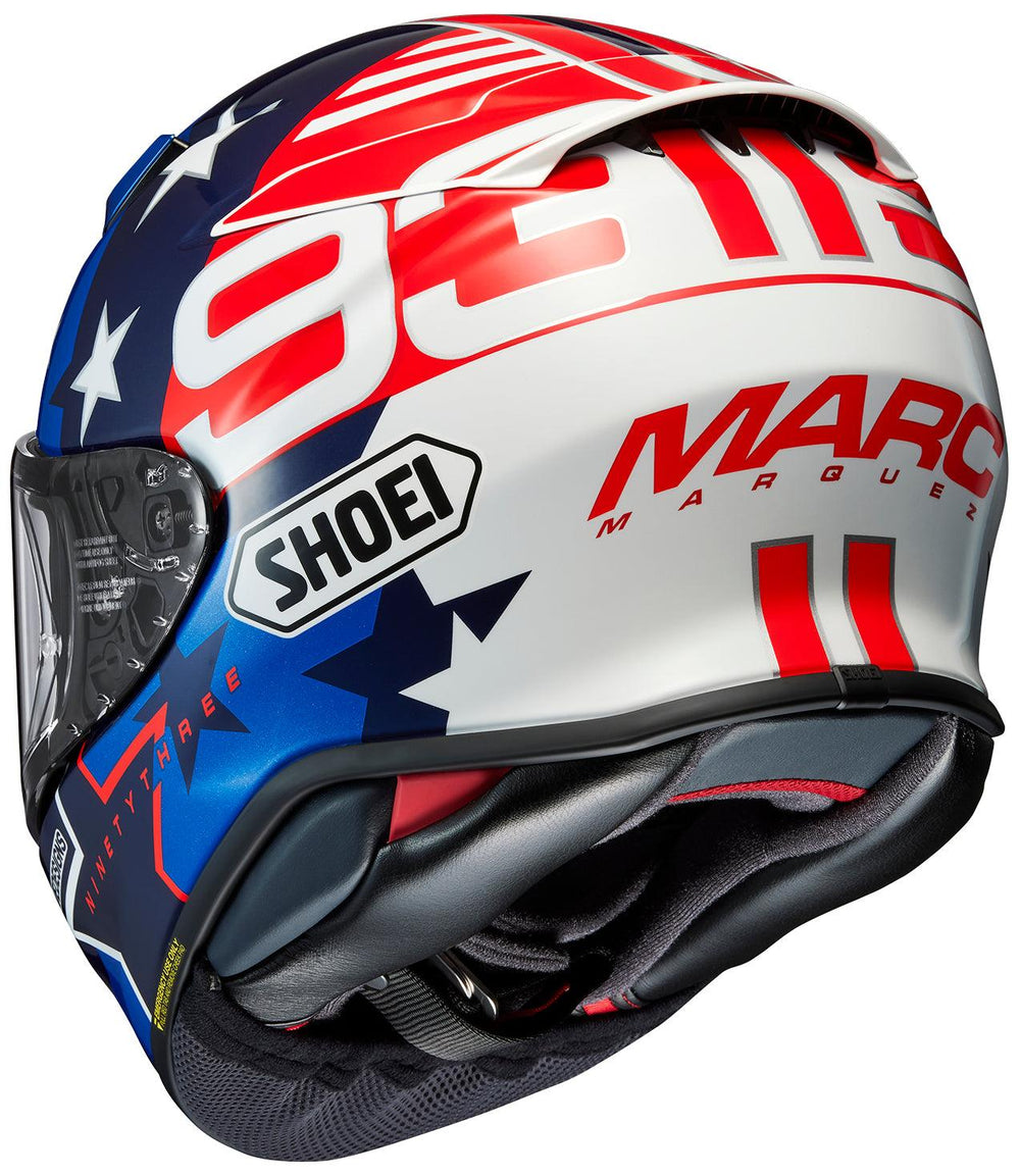 Shoei RF-1400 Marquez American Spirit Helmet - TC-10 Red/White/Blue - Motor Psycho Sport