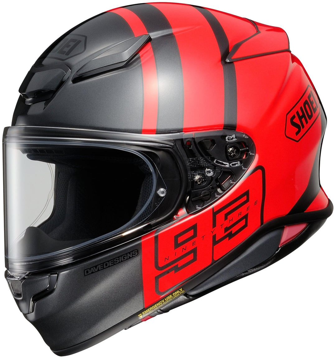 Shoei RF-1400 MM93 Collection Track Helmet - TC-1 Red/Black - Motor Psycho Sport