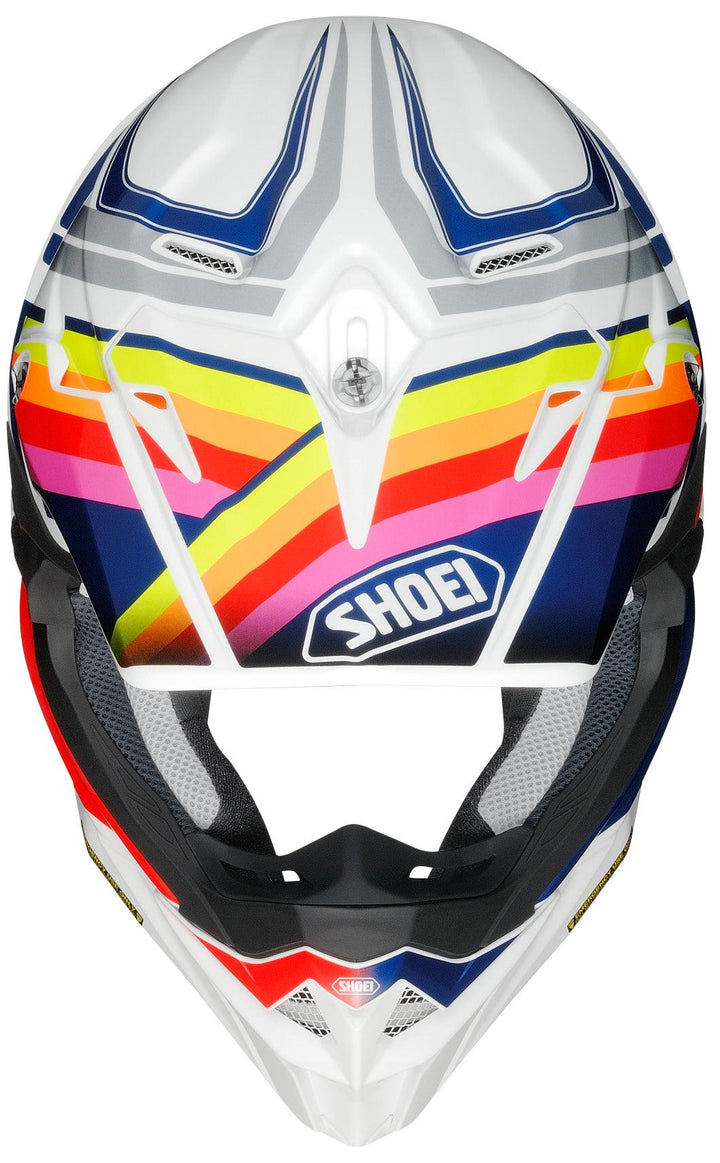 Shoei VFX-EVO Pinnacle Helmets - TC-1 Red/Dark Blue/White - Motor Psycho Sport