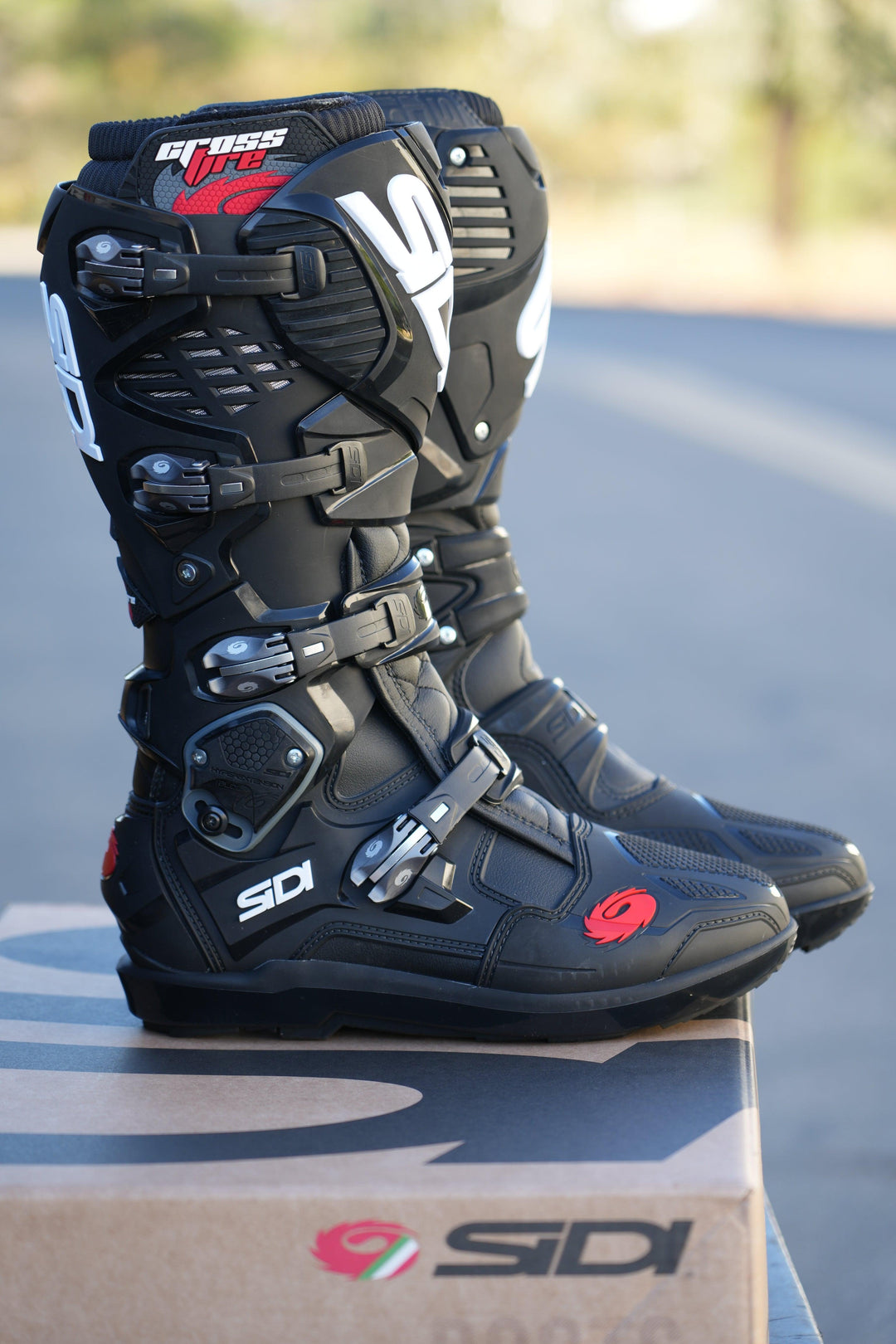 Sidi Crossfire 3 SRS Black/Black Boots - Motor Psycho Sport