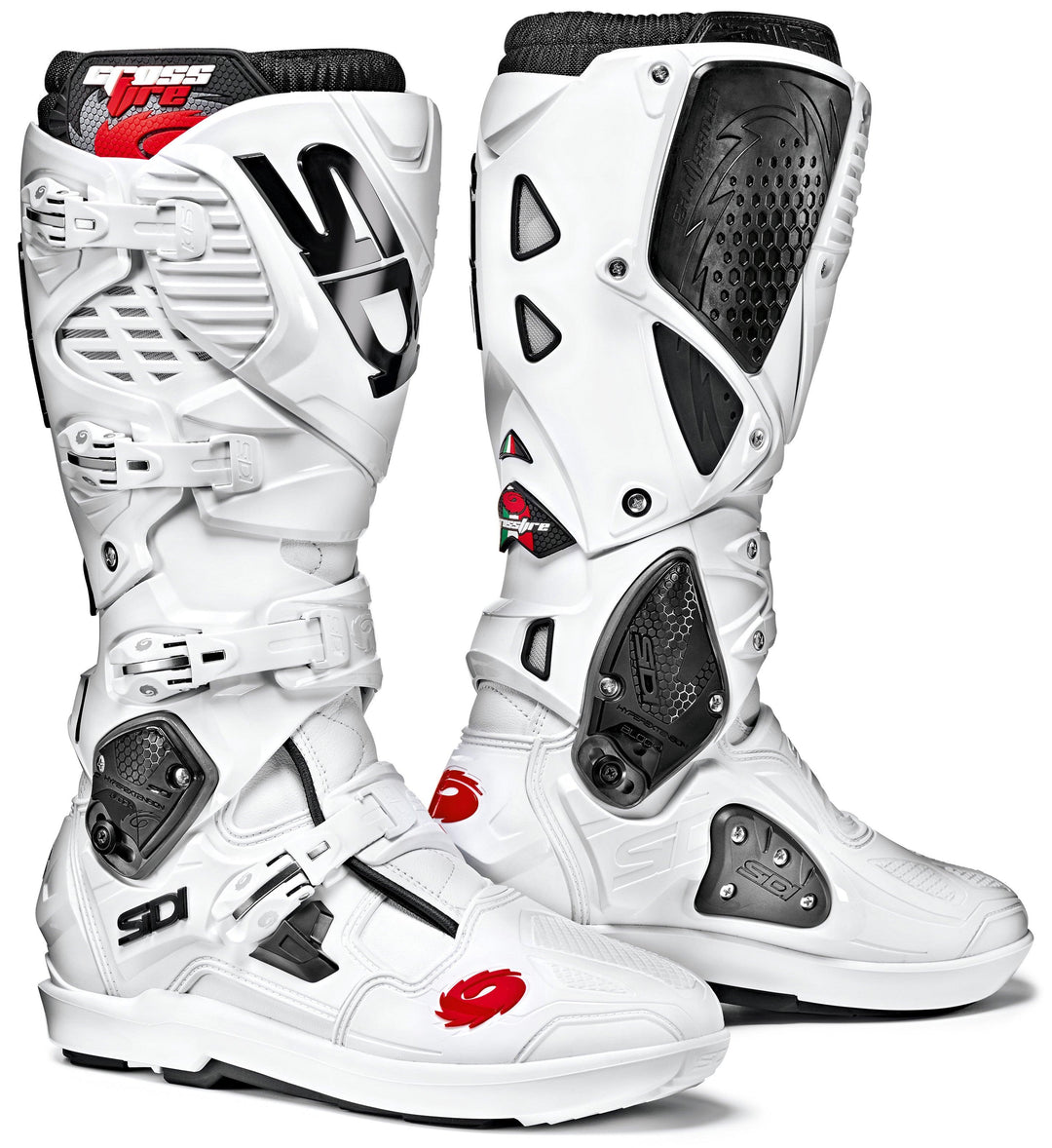 Sidi Crossfire 3 SRS White/White Boots - Motor Psycho Sport