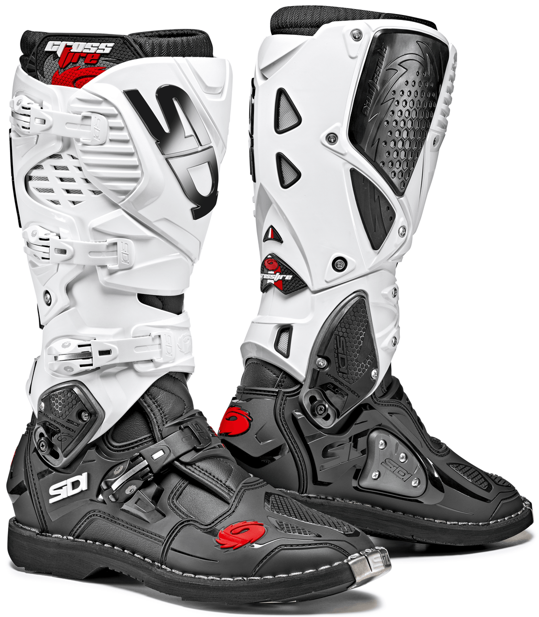 Sidi Crossfire 3 TA Black/White Boots - Motor Psycho Sport