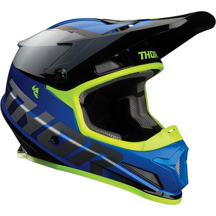 Thor Sector Fader Blue/Black Helmet 2022 - Motor Psycho Sport