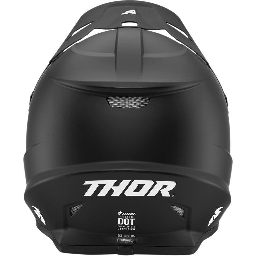 Thor Sector Solid Black Helmet 2022 - Motor Psycho Sport