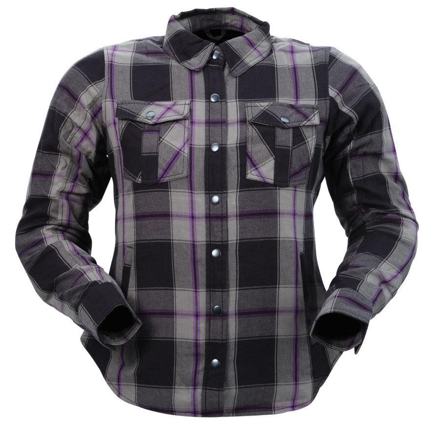 Z1R Ashwood Women's Flannel Shirt - Purple - Motor Psycho Sport