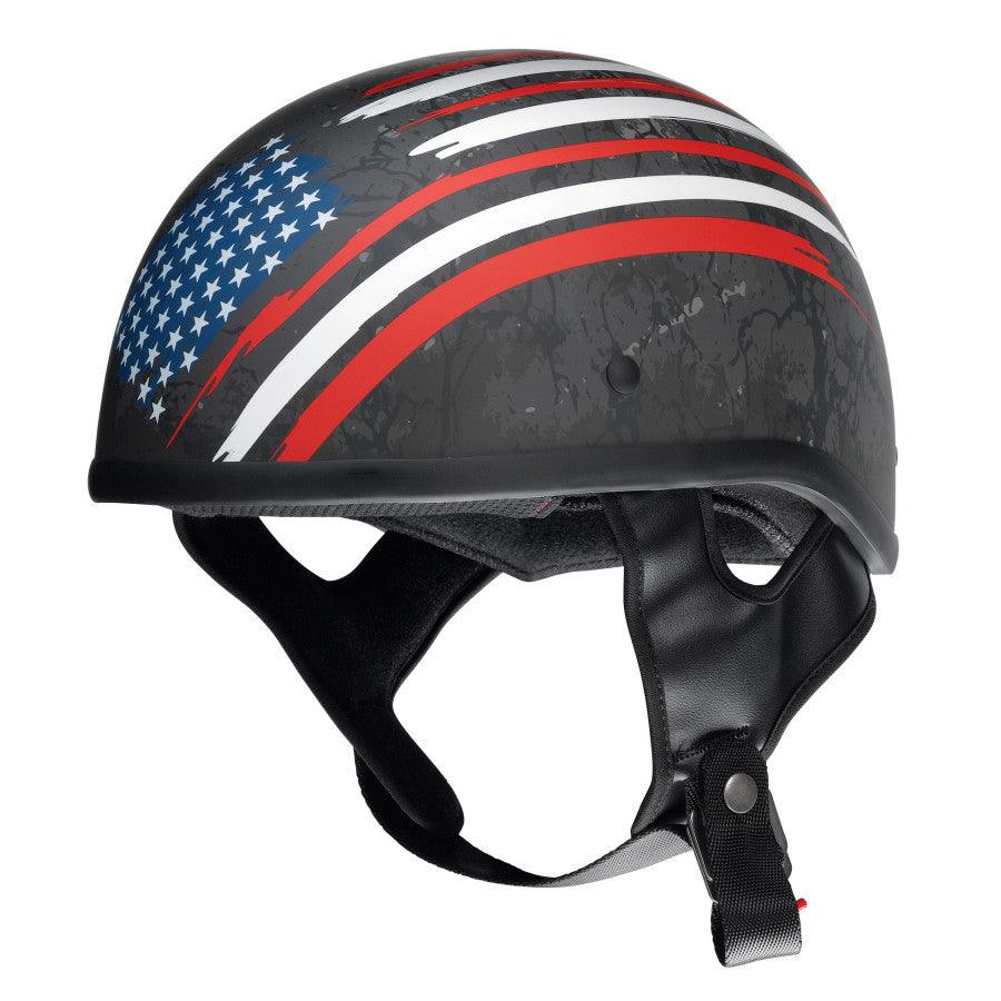 Z1R CC Beanie Justice Helmet - Black/Red/White/Blue - Motor Psycho Sport