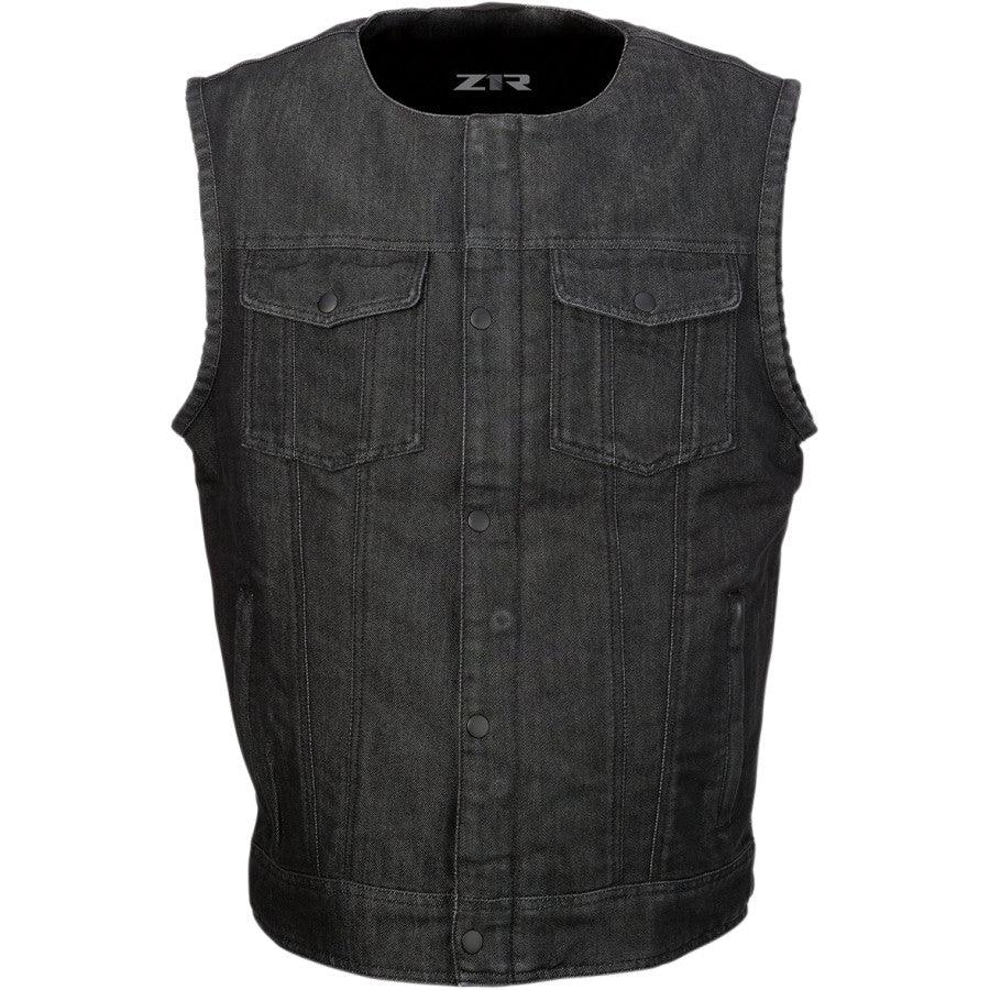 Z1R Ganja Denim Vest - Black - Motor Psycho Sport