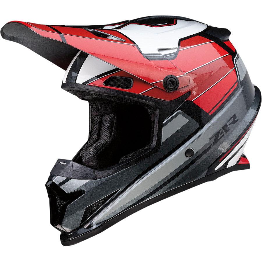 Z1R Rise MC Helmet - Red/Gray - Motor Psycho Sport