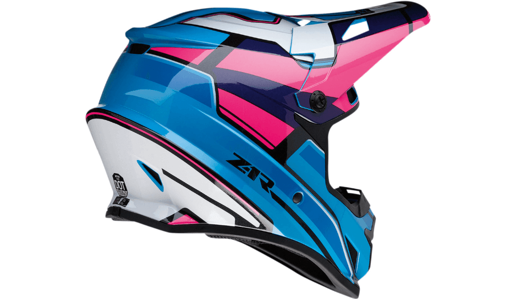 Z1R Rise MC Pink/Blue Helmet - Motor Psycho Sport