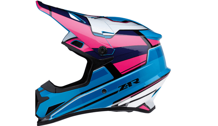 Z1R Rise MC Pink/Blue Helmet - Motor Psycho Sport