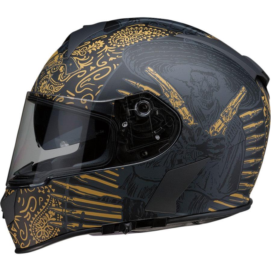 Z1R Warrant Sombrero Helmet - Black/Gold - Motor Psycho Sport