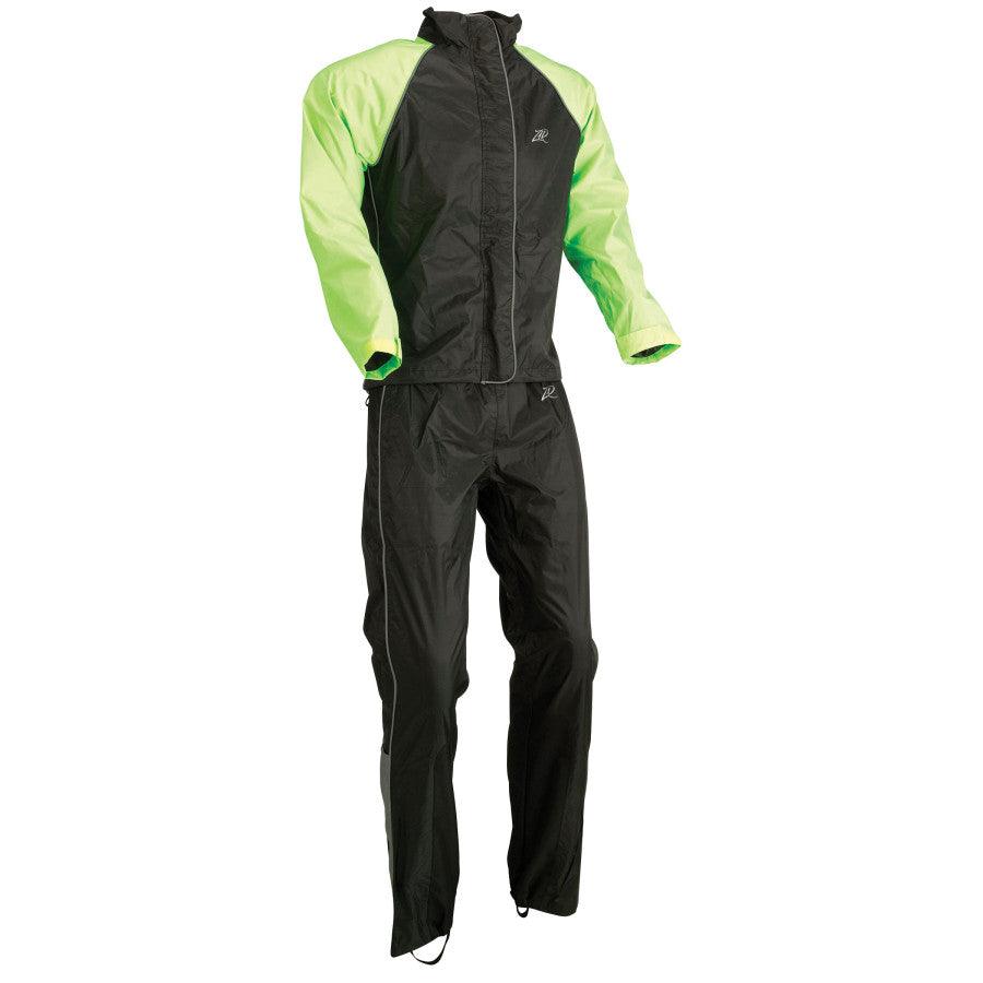 Z1R Women's 2-Piece Rainsuit - Black/Hi-Vis - Motor Psycho Sport