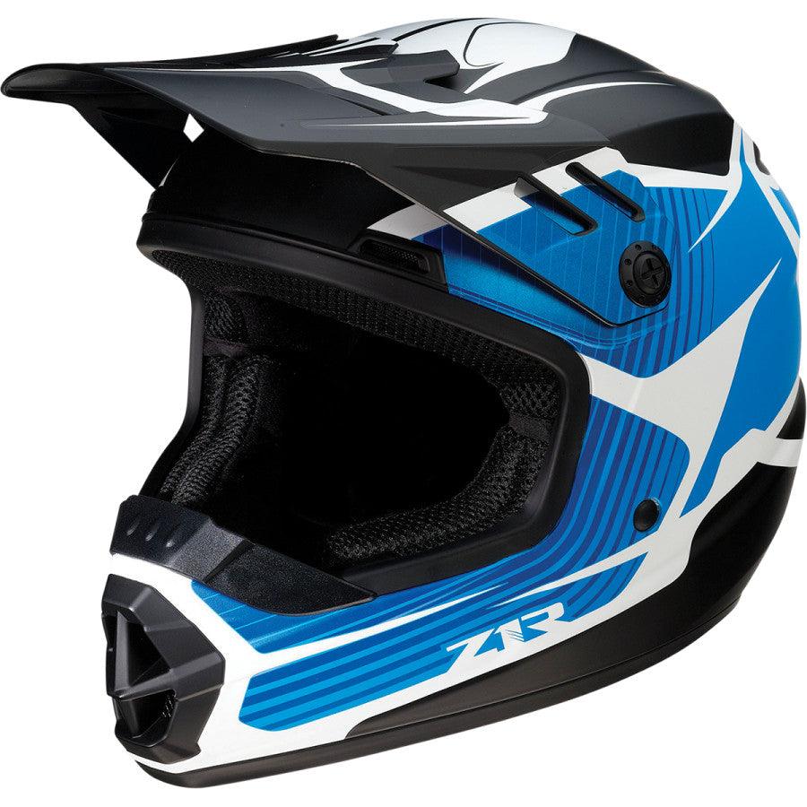 Z1R Youth Rise Flame Helmet - Blue - Motor Psycho Sport