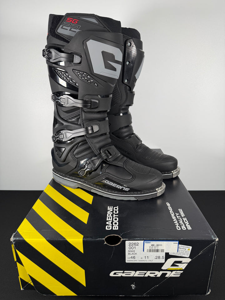 Gaerne SG-22 Boots - Black - Size Euro 46 / US 11 - OPEN BOX
