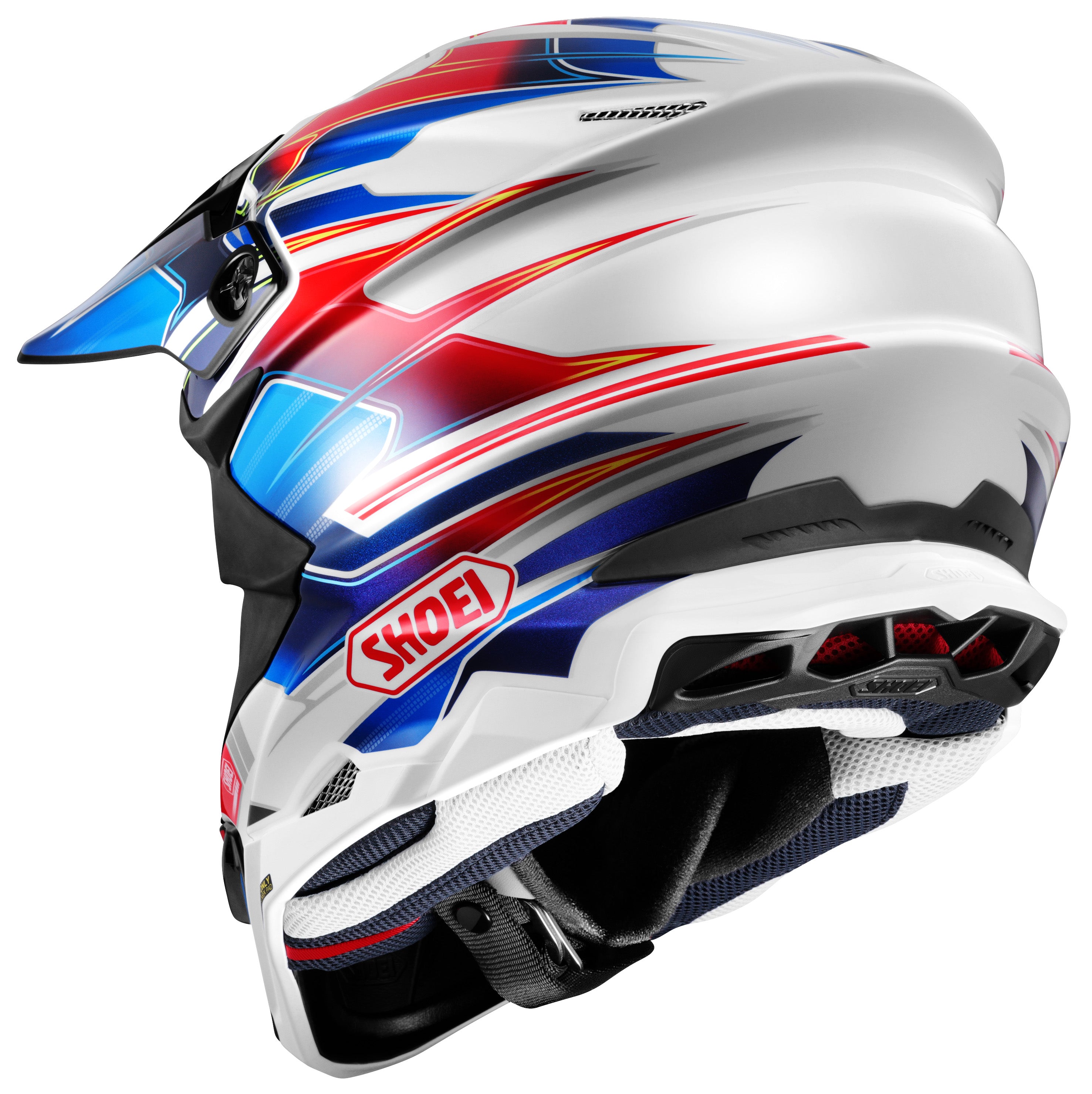 Shoei VFX-EVO Sparkle Helmet - TC-10 Blue/Red/White – Motor Psycho