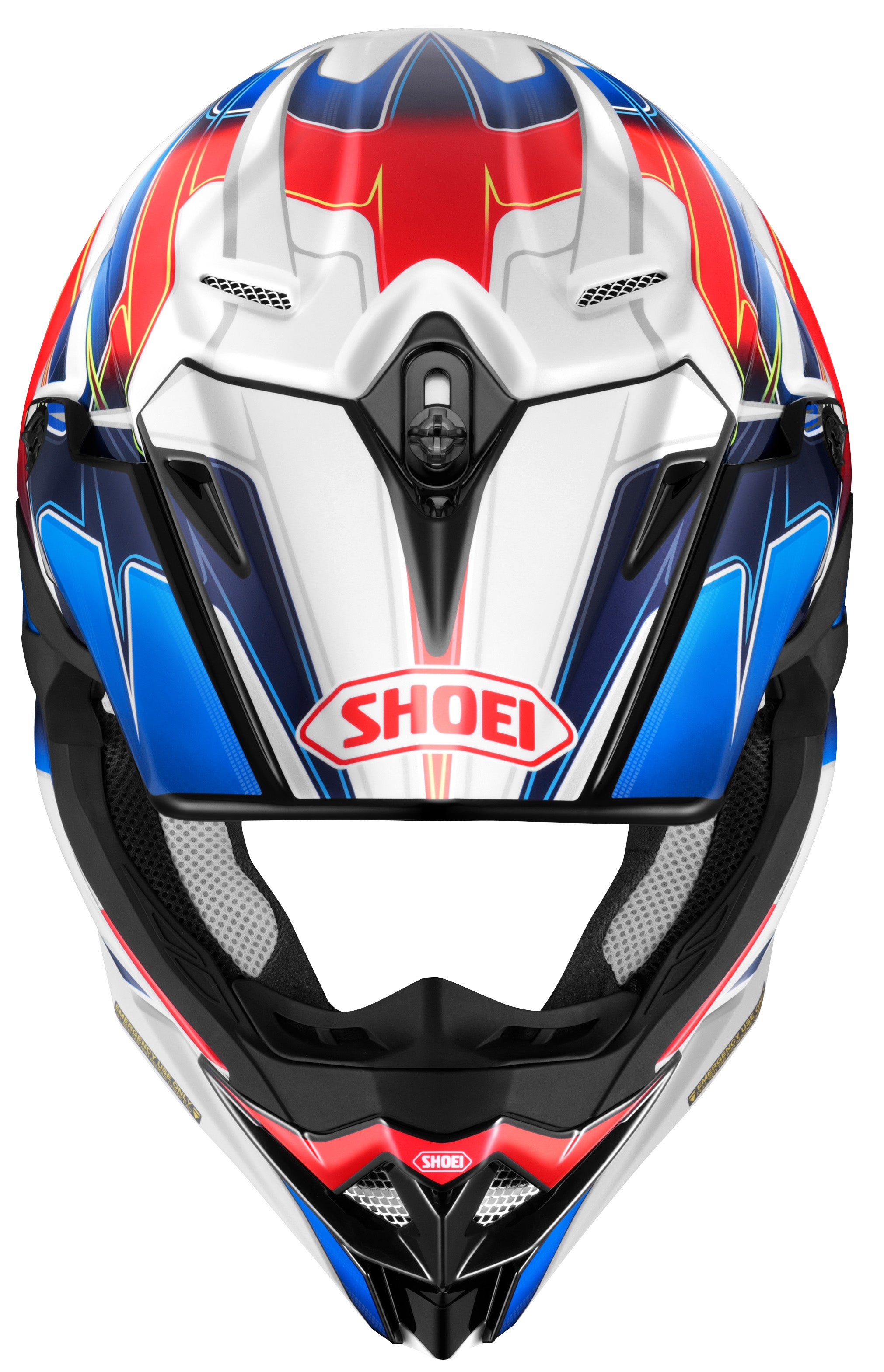 Shoei VFX-EVO Sparkle Helmet - TC-10 Blue/Red/White – Motor Psycho