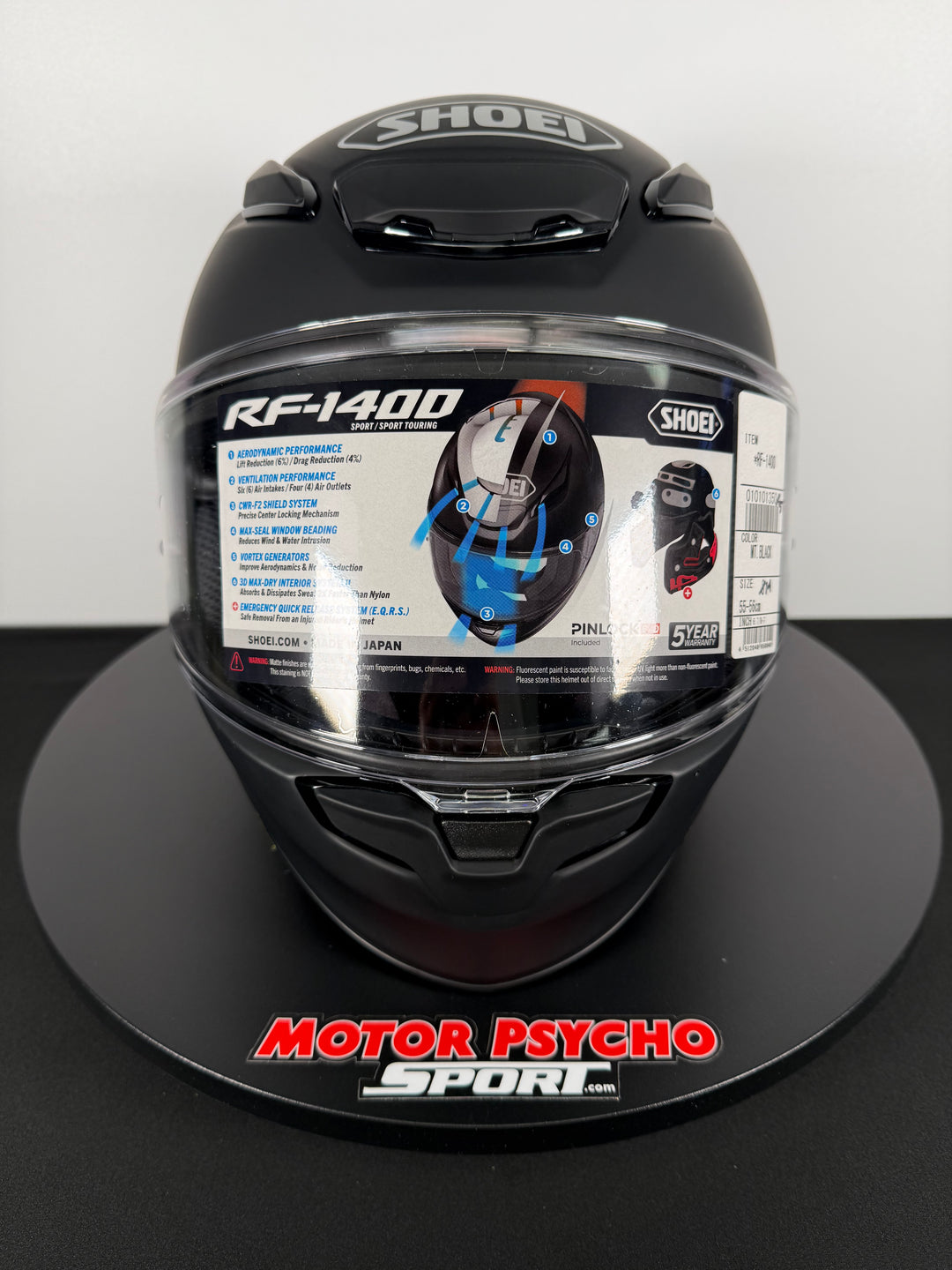 Shoei RF-1400 Helmet - Matte Black - Size M