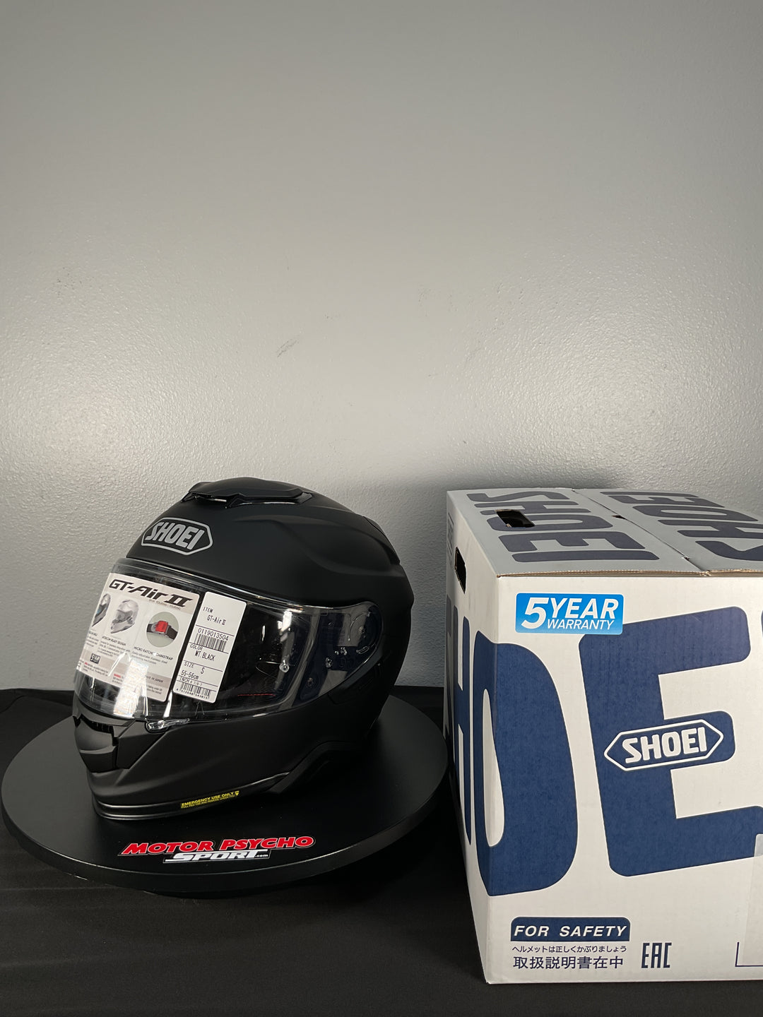 Shoei GT-Air II Helmet - Matte Black - Size Small - Used Like New