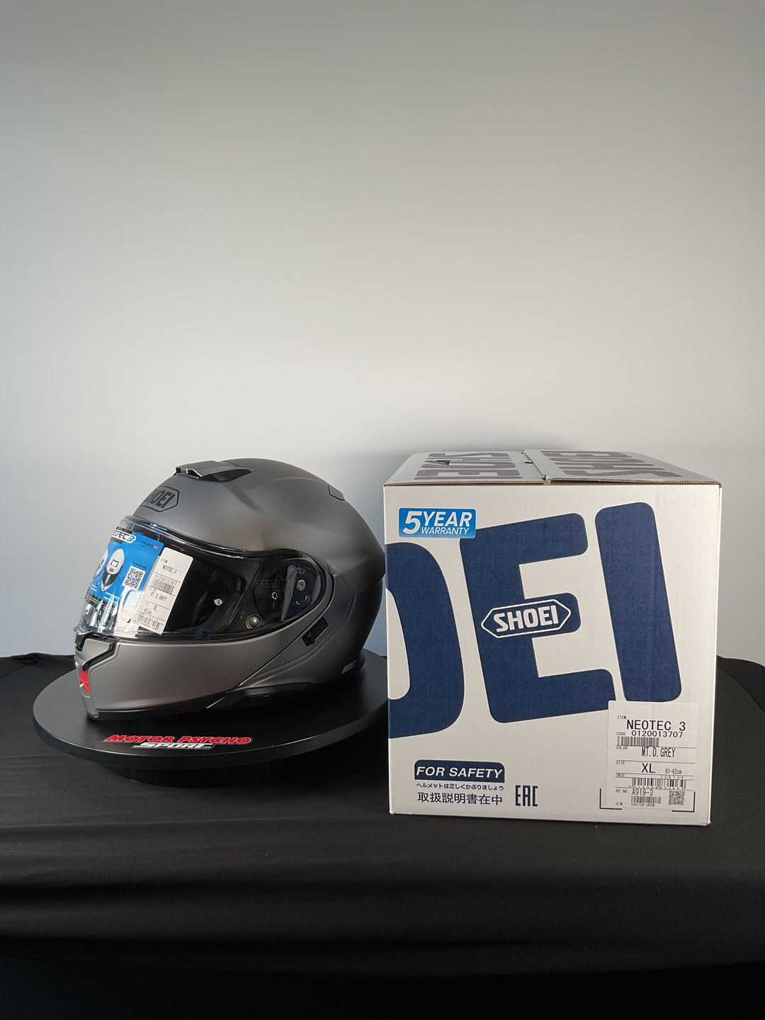 Shoei Neotec 3 Modular Helmet - Matte Deep Grey - Size XL - Used Like New