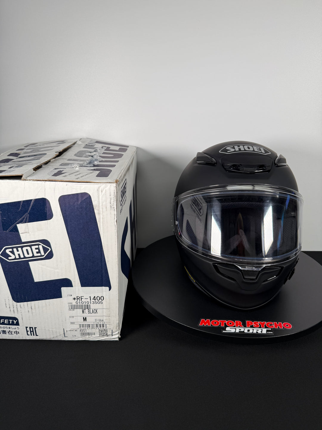 Shoei RF-1400 Helmet - Matte Black - Size M - USED / FAIR