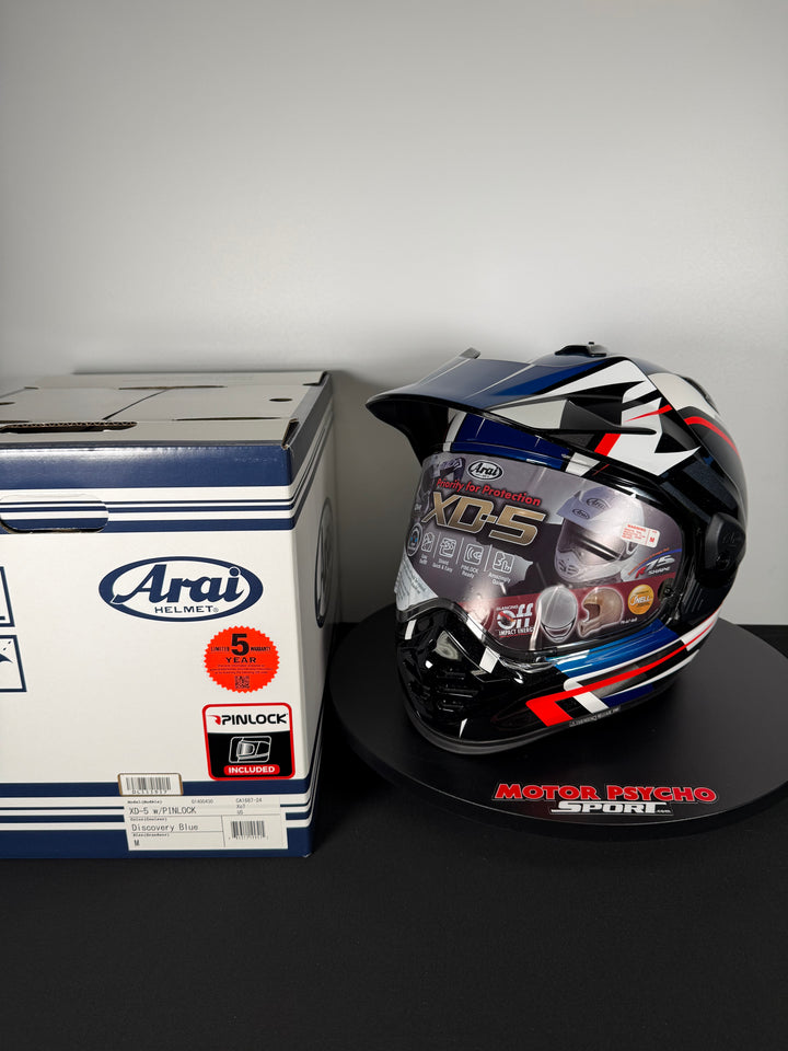 Arai XD-5 Helmet - Discovery Blue - Size Medium - OPEN BOX - FINAL SALE / NO RETURNS
