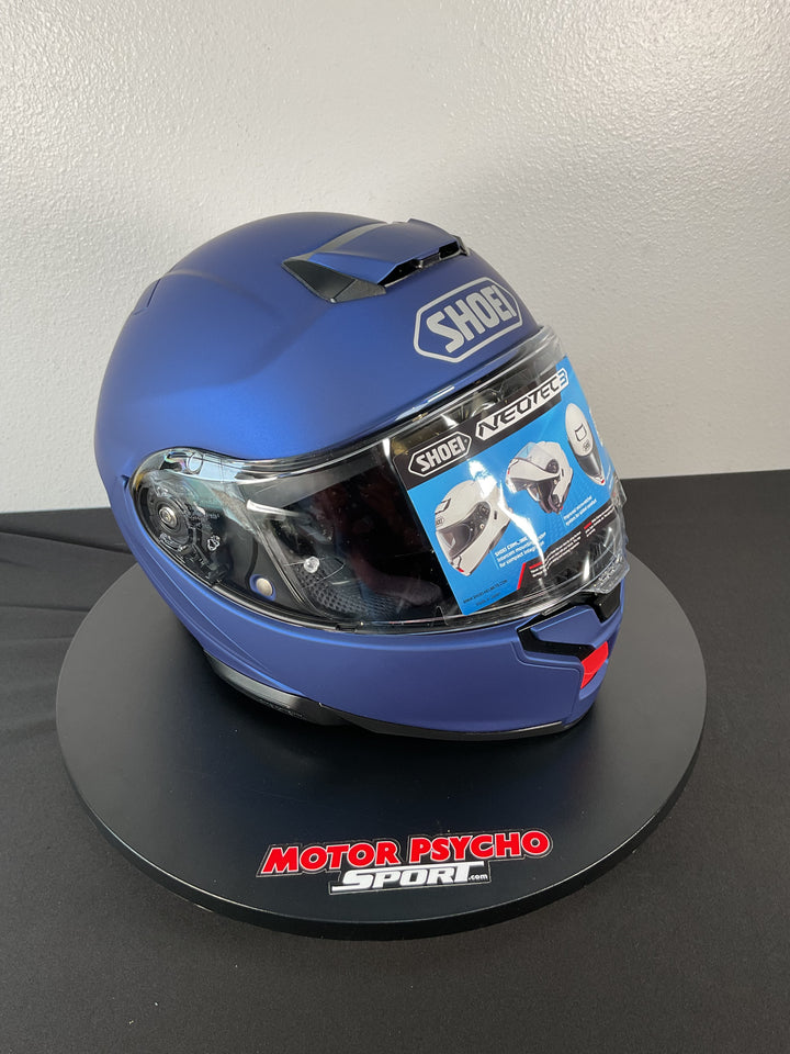 Shoei Neotec 3 Modular Helmet - Matte Blue Metallic - Size Medium - USED / OPEN BOX