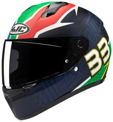 HJC C10 BRAD BINDER BB33 LTD HELMET - BLACK/BLUE/GREEN/RED