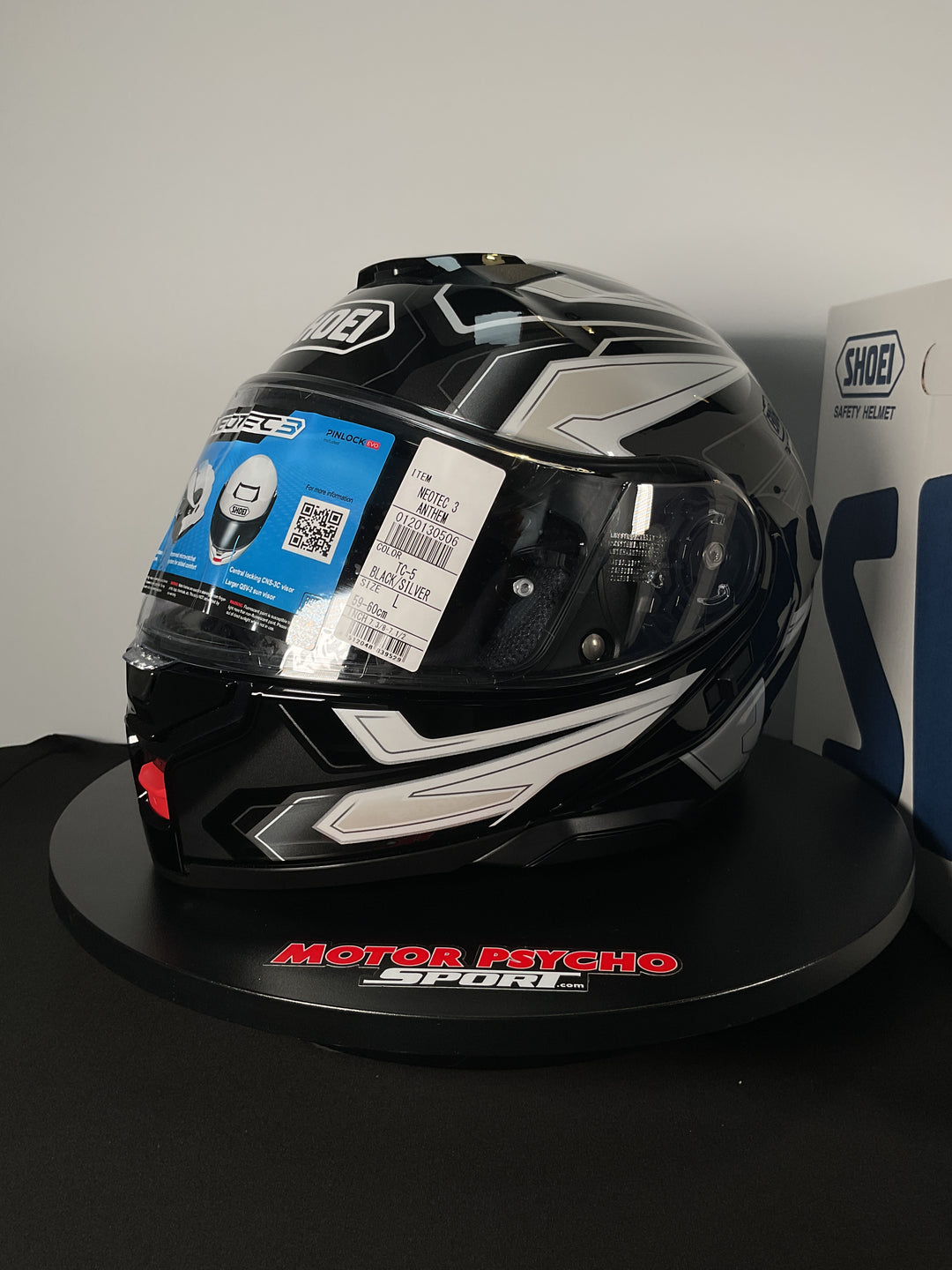 Shoei Neotec 3 Anthem Modular Helmet - TC-5 Black/Silver - Size L - OPEN BOX