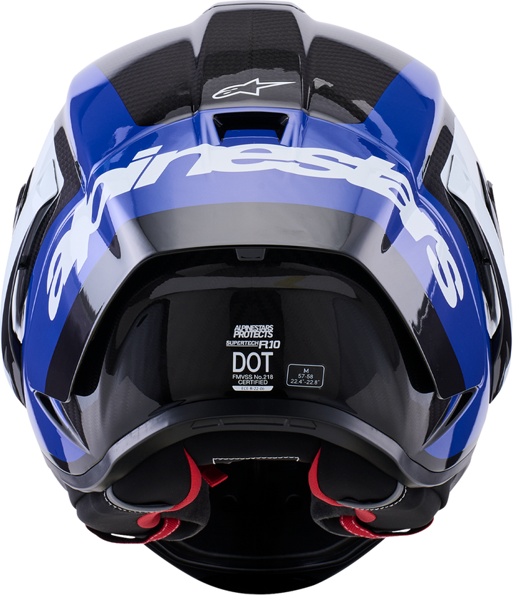 Alpinestars Supertech R10 Arius Helmet -Gloss Black/White/Blue