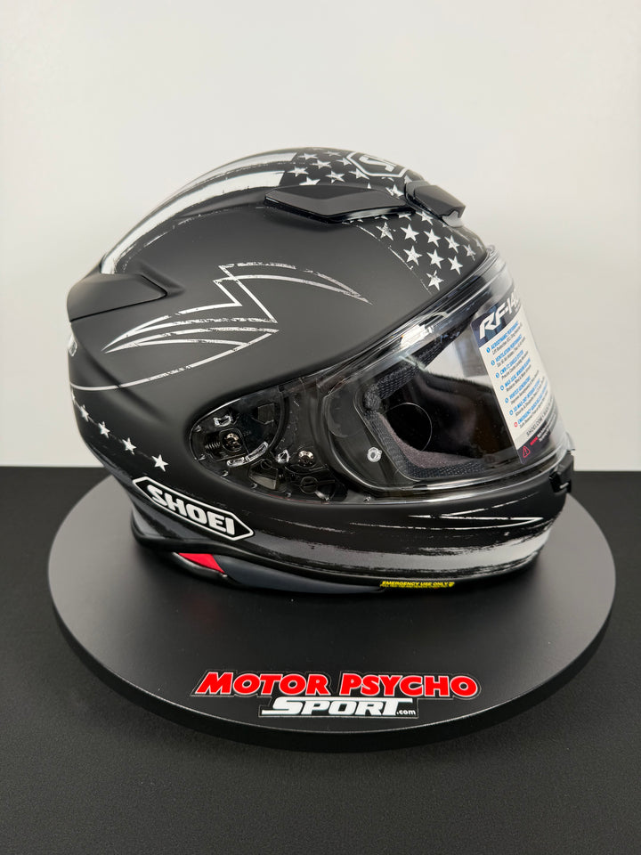Shoei RF-1400 Dedicated 2 Helmet Matte TC-5 Black/White - Size Medium - USED / OPEN BOX
