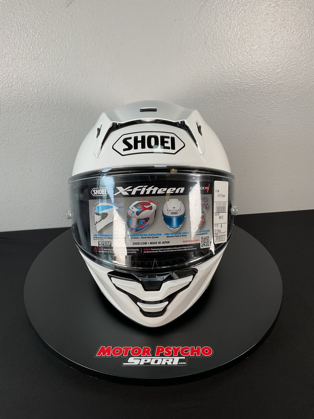 Shoei X-15 Helmet - White - Size Medium - USED / OPEN BOX