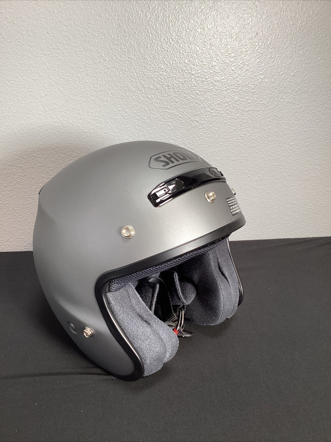 Shoei RJ Platinum-R Open-Face Helmet - Matte Grey - Size XS - USED LIKE NEW
