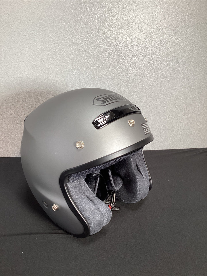 Shoei RJ Platinum-R Open-Face Helmet - Matte Grey - Size XS - USED LIKE NEW