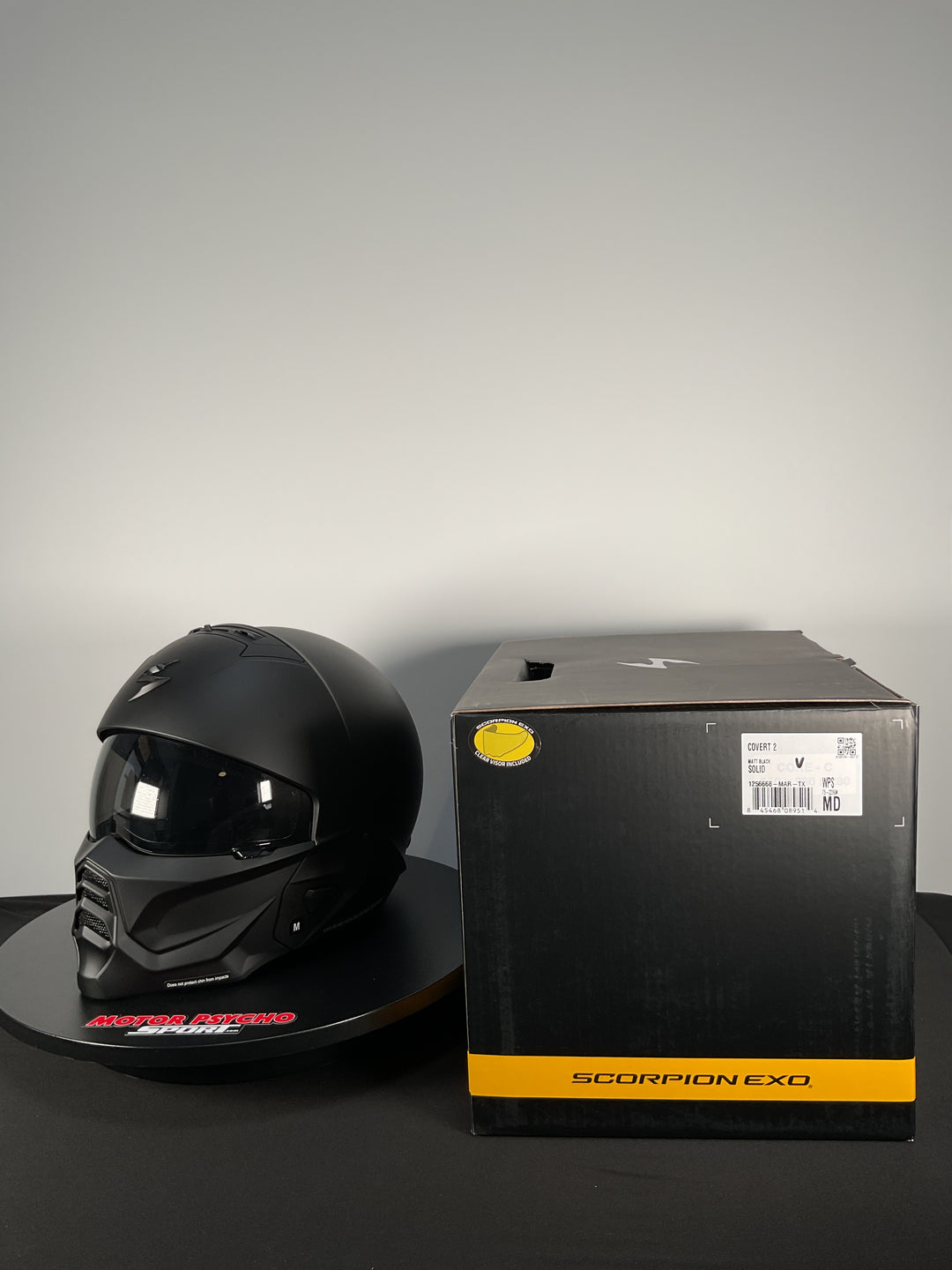 Scorpion Exo Covert 2 Open-Face Helmet Matte Black - Size M - Used Like New