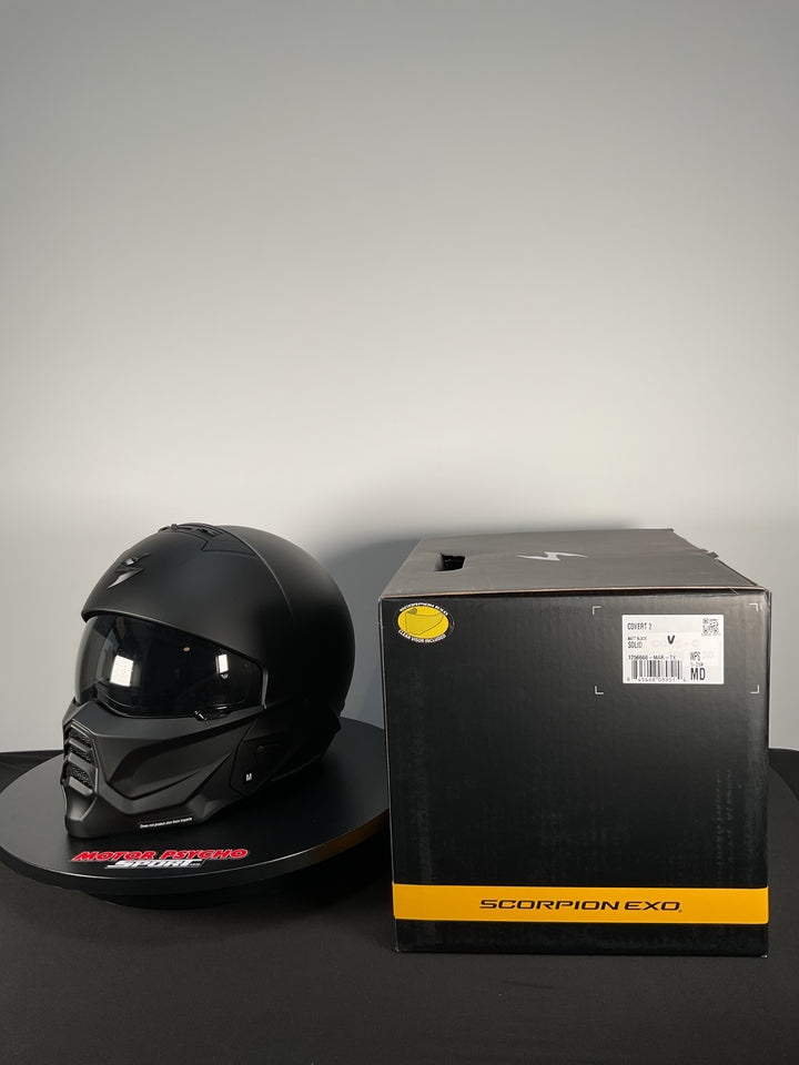 Scorpion Exo Covert 2 Open-Face Helmet Matte Black - Size M - Used Like New