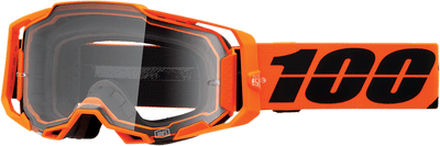 100% Armega Goggles - CW2 Orange/Black Frame - Clear Lens - Motor Psycho Sport