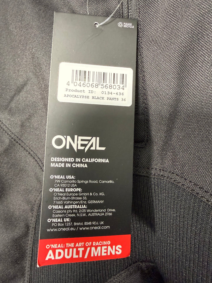 O'Neal Apocalypse Pants Black - Size 36 - OPEN BOX
