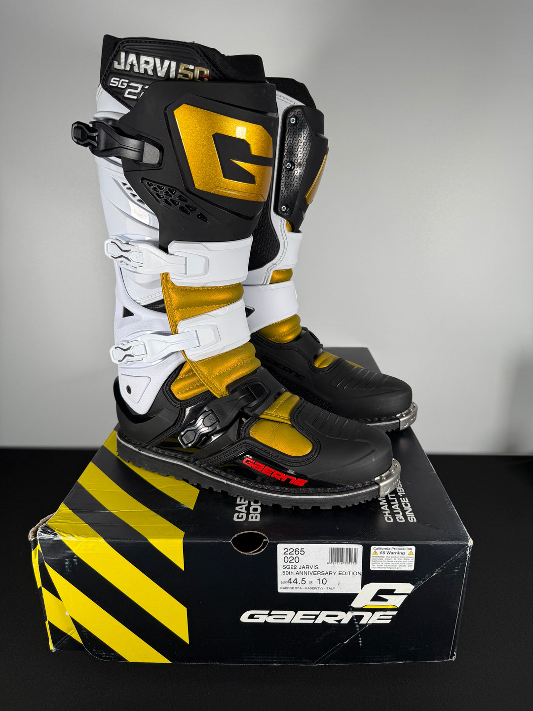 Gaerne SG-22 Enduro Boots - Jarvis 50th Anniversary Edition - Size EU 44.5 / US 10 - OPEN BOX / FINAL SALE / NO RETURNS