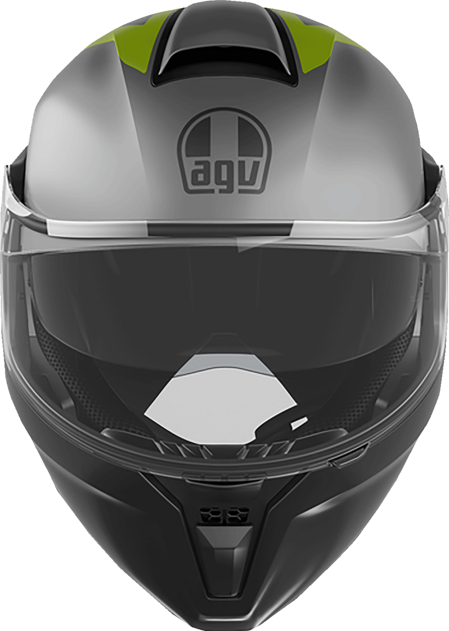 AGV Streetmodular Helmet - Resia Matte Grey/Black/Yellow Fluo