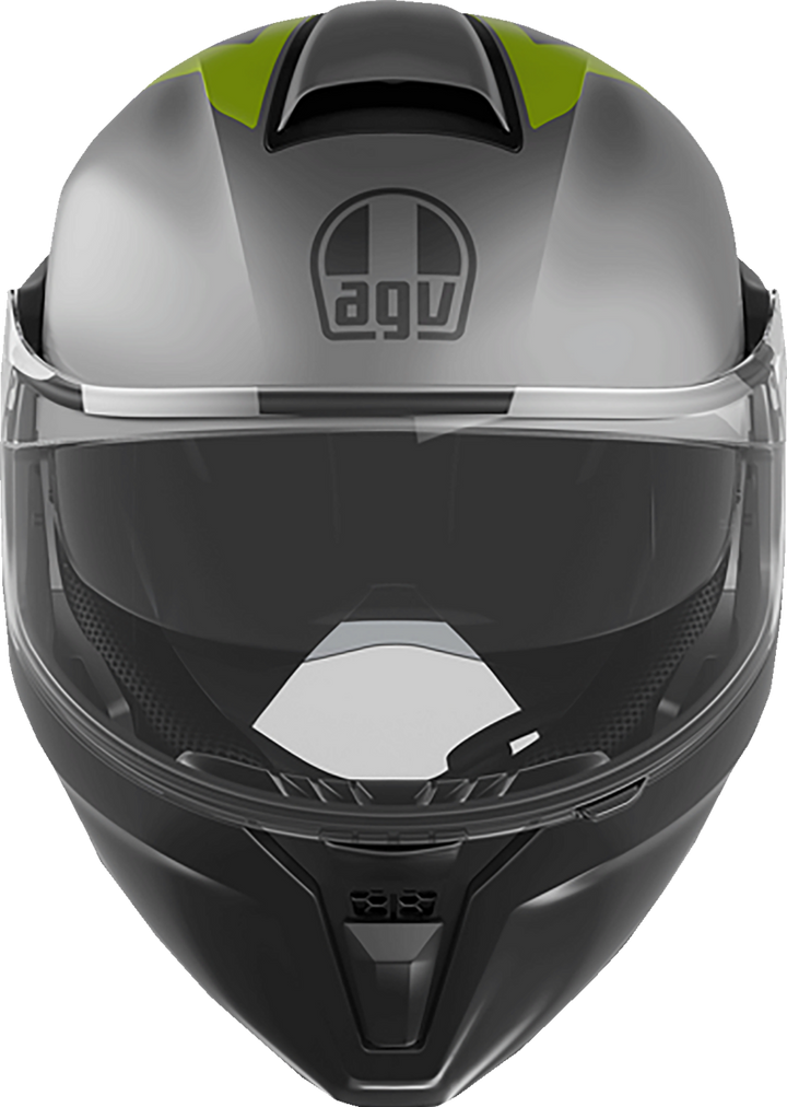 AGV Streetmodular Helmet - Resia Matte Grey/Black/Yellow Fluo