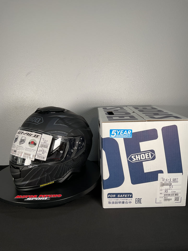 Shoei GT-Air II Qubit Helmet - TC-5 Matte White/Black - Size XS - Used Like New