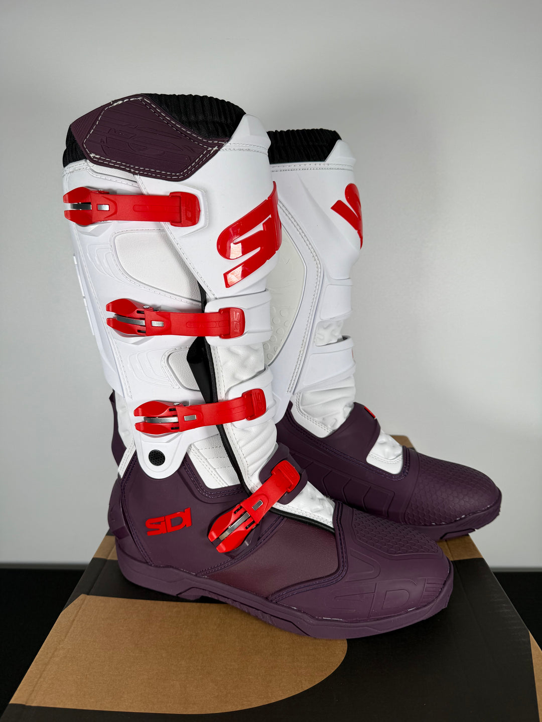 Sidi X Power SC Boot - White/Wine - Size EU 44 / US 10.2 - OPEN BOX - FINAL SALE / NO RETURNS