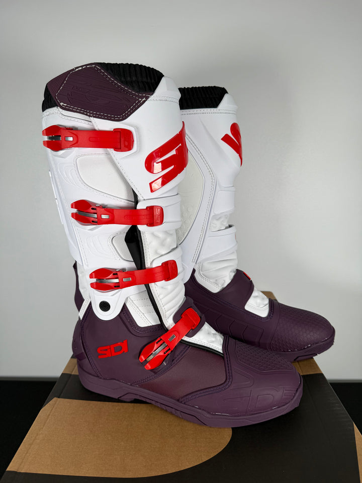 Sidi X Power SC Boot - White/Wine - Size EU 44 / US 10.2 - OPEN BOX - FINAL SALE / NO RETURNS