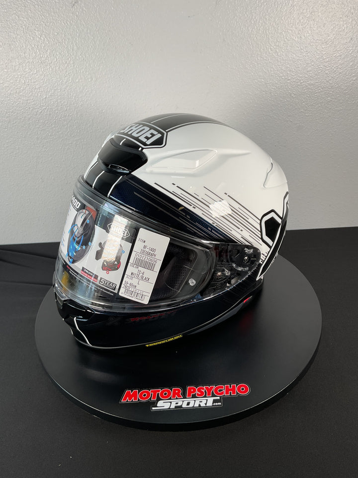 Shoei RF-1400 Ideograph Helmet - TC-6 White/Black - Size Large - USED / OPEN BOX