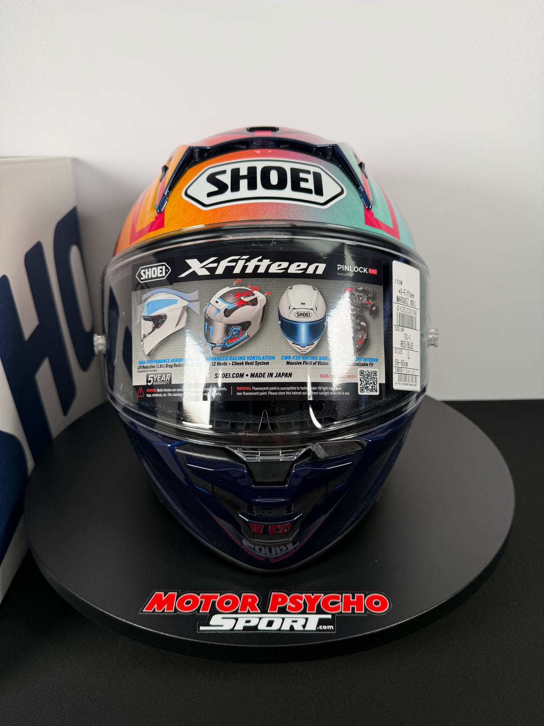 Shoei X-15 Marquez Holi Helmet - TC-1 - Size L - USED / OPEN BOX
